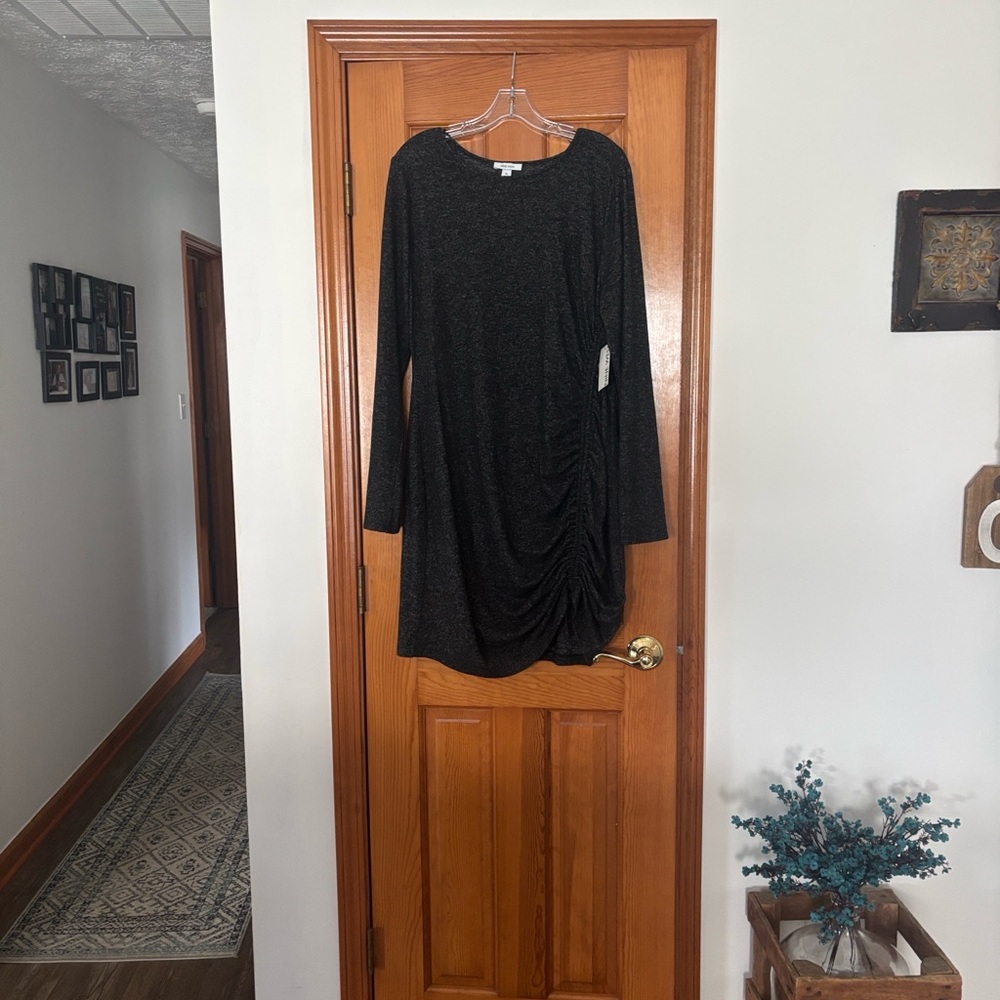 Nine West Elegant Black Long Sleeve Dress